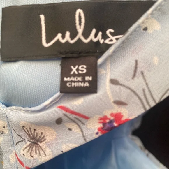 Lulu's Light Blue Floral Maxi Dress with Pink Accents - Picture 2 of 3